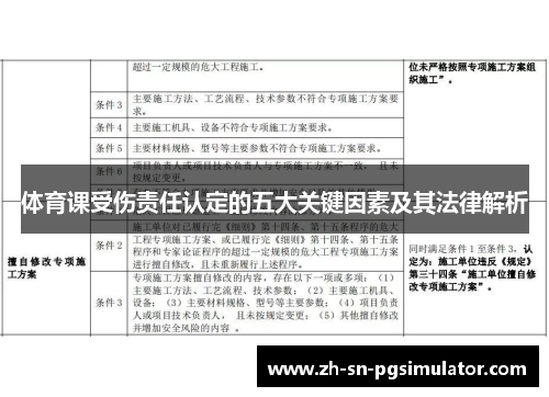 体育课受伤责任认定的五大关键因素及其法律解析